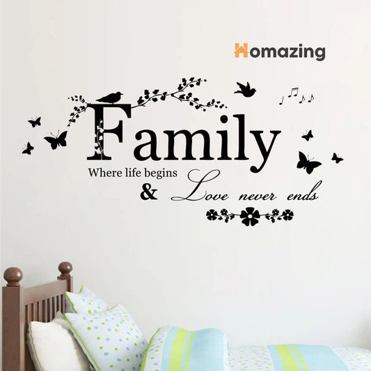 Family Letter Quote Wall Sticker