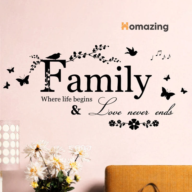 Family Letter Quote Wall Sticker