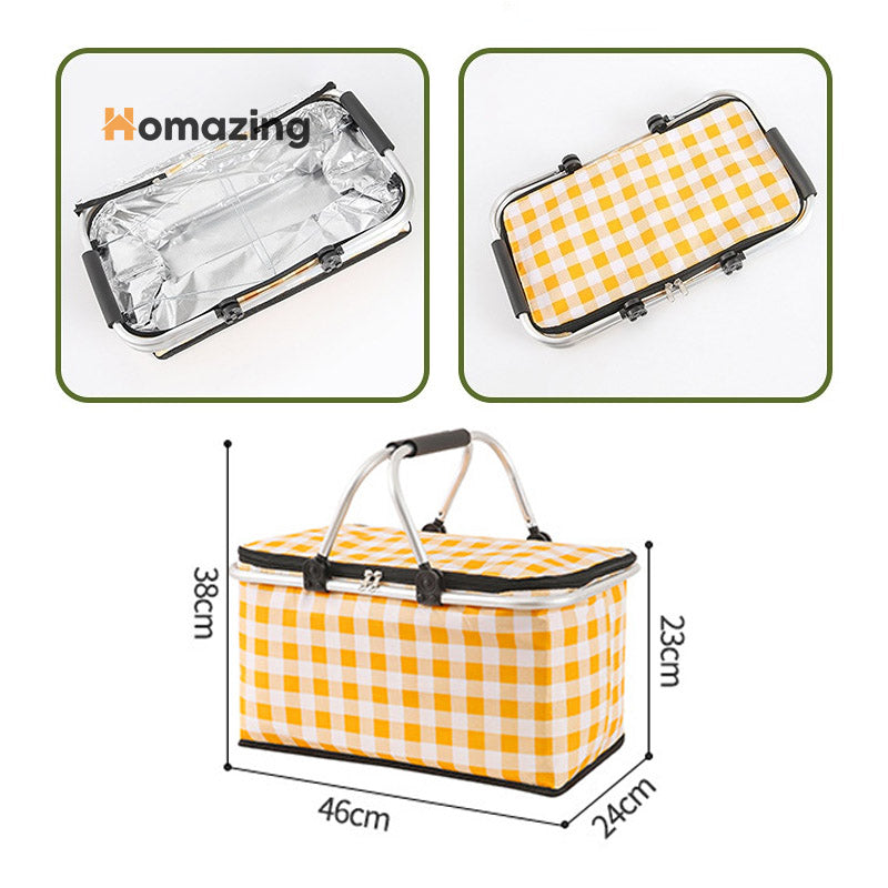 Foldable Insulated Picnic Basket