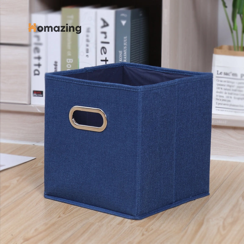 Foldable Storage Cube Bin With Handle