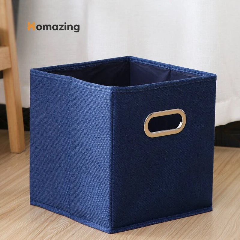 Foldable Storage Cube Bin With Handle