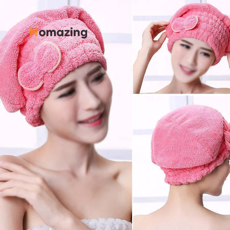 Dry Hair Drying Towel Cap