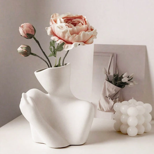 Half Body Flower Pot Touching Style