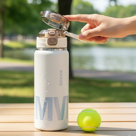 BOUNCE Sport Water Bottle Insulated With Pop-Up Straw Lid 600 ML