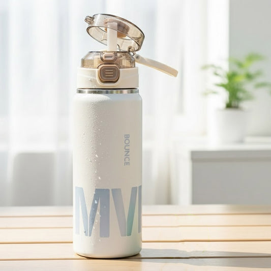 BOUNCE Sport Water Bottle Insulated With Pop-Up Straw Lid 600 ML