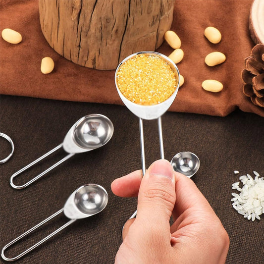 4 Pcs Measuring Spoon Sets Stainless Steel