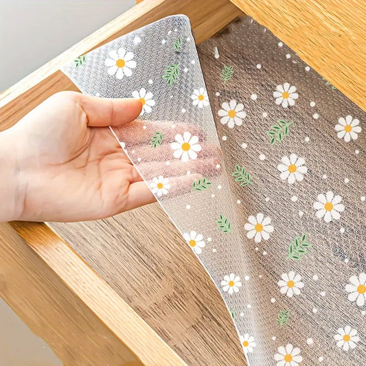 Anti-Slip Drawer Daisy Printed PVC Sheet Roll