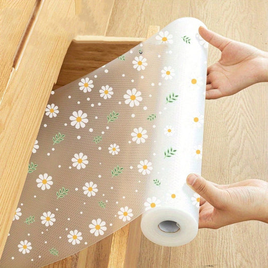 Anti-Slip Drawer Daisy Printed PVC Sheet Roll