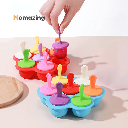 Silicone Ice Cream Popsicle Mold 7 Holes