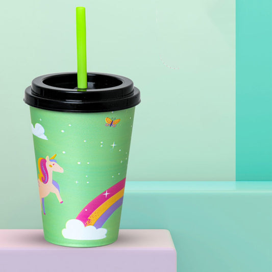 Reusable Drinking Cup With Straw