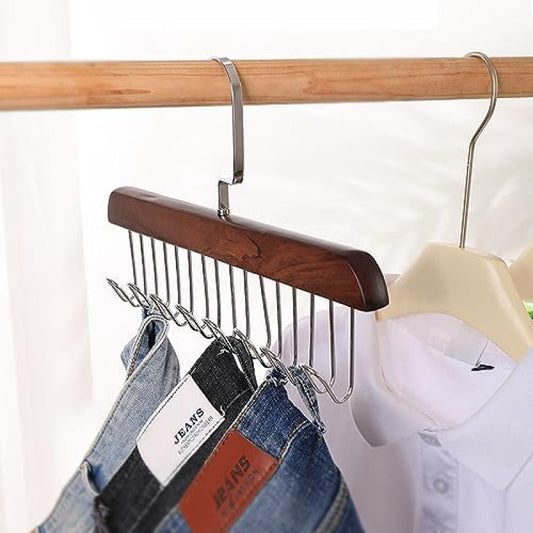 Multifunctional Solid Wood Clothes Hanger