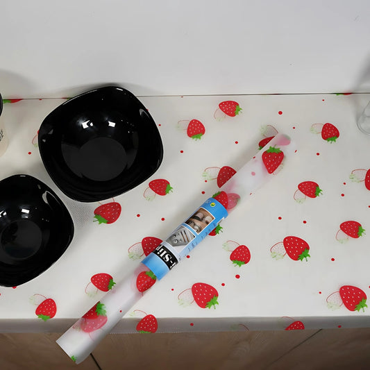 Anti-Slip Drawer Strawberry PVC Sheet Roll