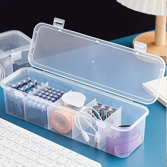 Transparent Storage Box With 5 Compartment