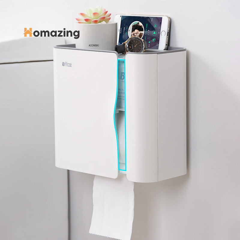 Wall-Mounted Toilet Paper Shelf Tissue Box
