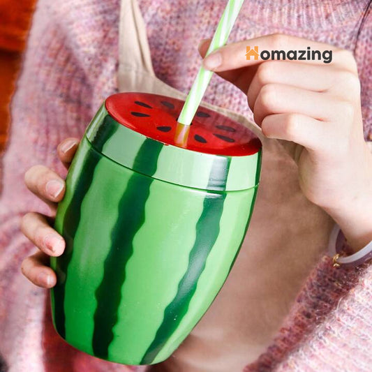 Watermelon Drinking Cup With Straw