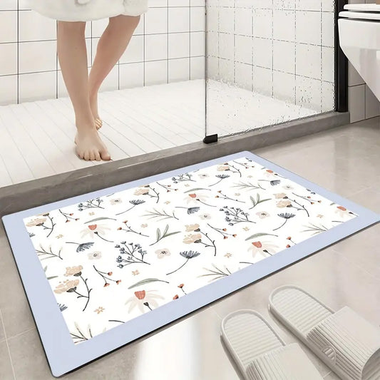 Floor Bath Mat Absorbent Non-Slip-Diatomite Design