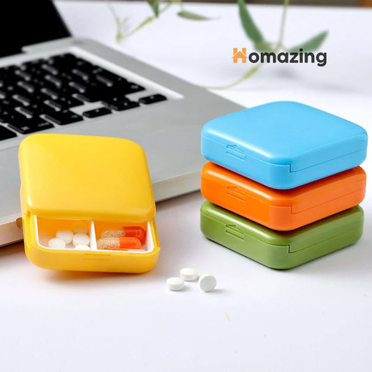 Portable Pill Case 2 Compartment