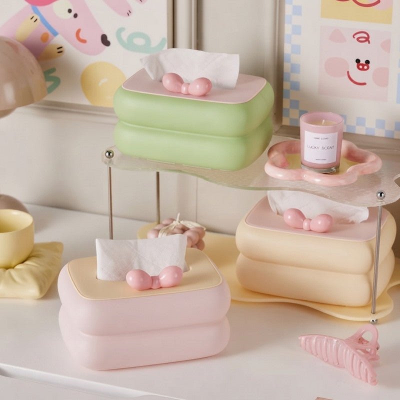 Bubbly Cute Bow Tissue Box Holder - Homazing