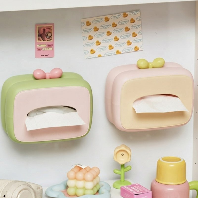 Bubbly Cute Bow Tissue Box Holder - Homazing