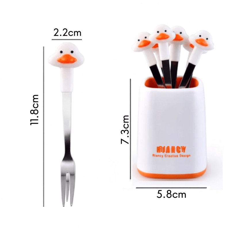 Cartoon Fruit Fork Set 6 Piece - Homazing