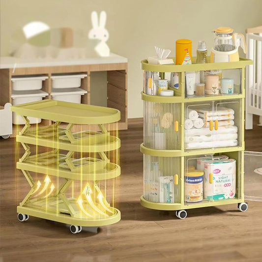 4 Layer Foldable Storage Freestanding Organizing Cart