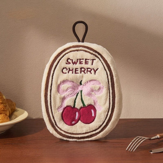 Cherry Hanging Hand Towel - Homazing