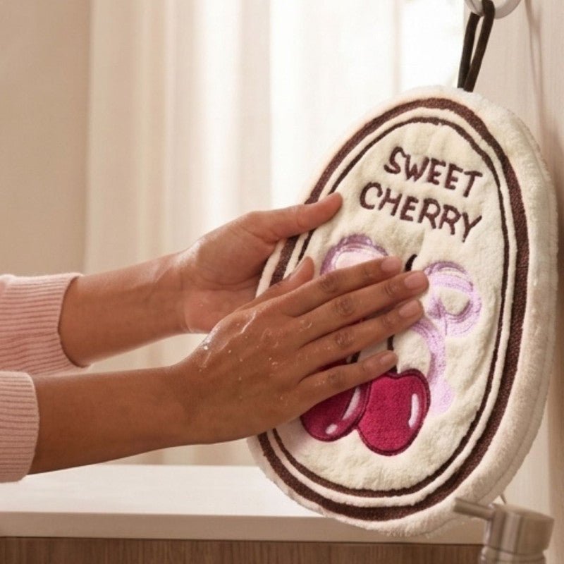 Cherry Hanging Hand Towel - Homazing