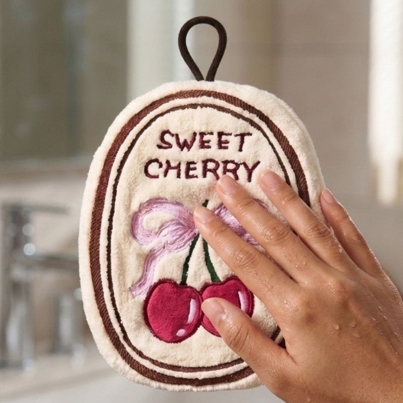 Cherry Hanging Hand Towel - Homazing