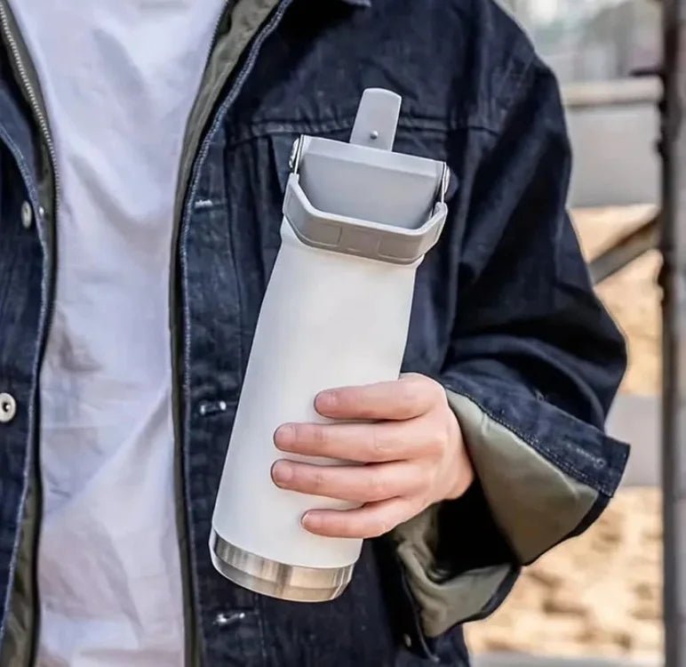 Classic Series Stainless Steel Straw Cup Portable Insulated Tumbler with Carry Handle - Homazing