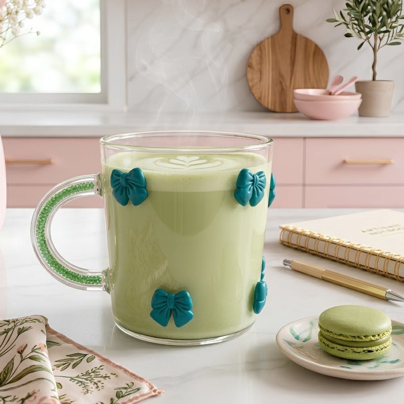 Cute Bow Design Glass Cup - Homazing