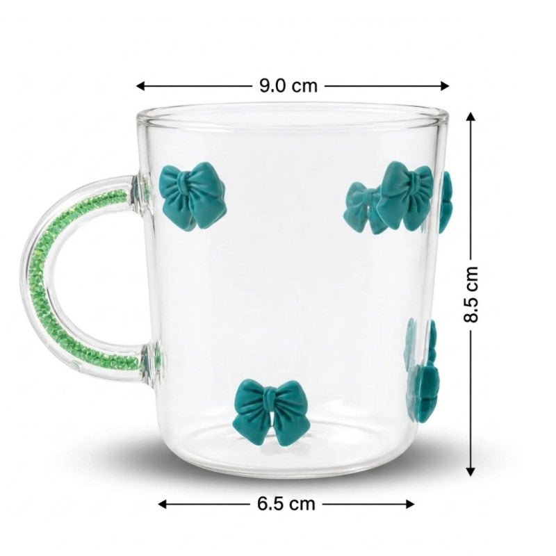 Cute Bow Design Glass Cup - Homazing