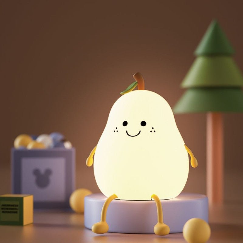 Cute Pear Shape Silicone Table Lamp Rechargeable & Touchable - Homazing