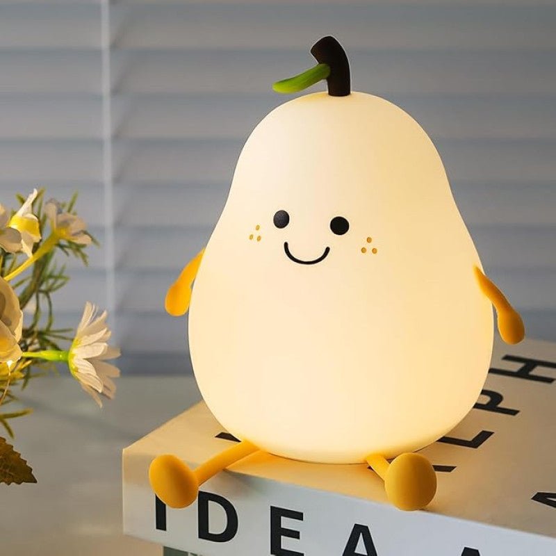 Cute Pear Shape Silicone Table Lamp Rechargeable & Touchable - Homazing