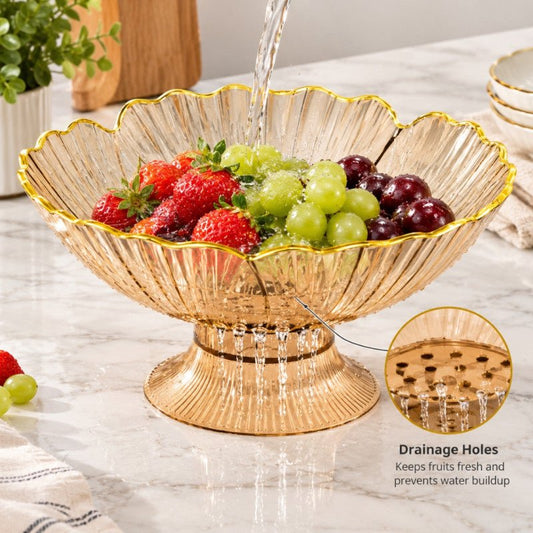 Decorative Fruit Bowl With Drainage Holes - Homazing