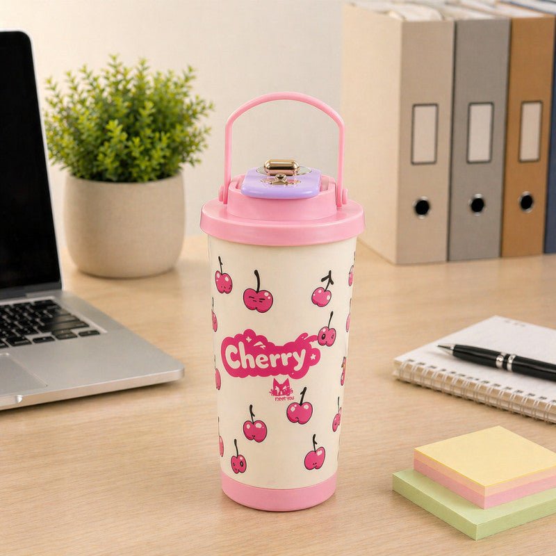 Digital Display Thermal Mug 600ML Cartoon Lily - Homazing