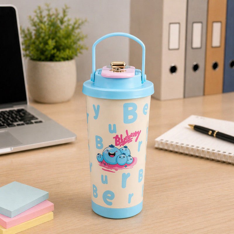 Digital Display Thermal Mug 600ML Cartoon Lily - Homazing