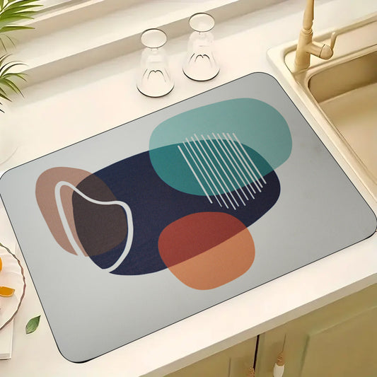 Anti-Slip Dish Drying/Dining Table Mat-Colorful Design