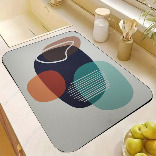 Anti-Slip Dish Drying/Dining Table Mat-Colorful Design