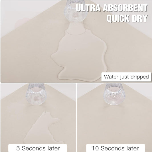 Anti-Slip Dish Drying/Dining Table Mats-Water Absorbent