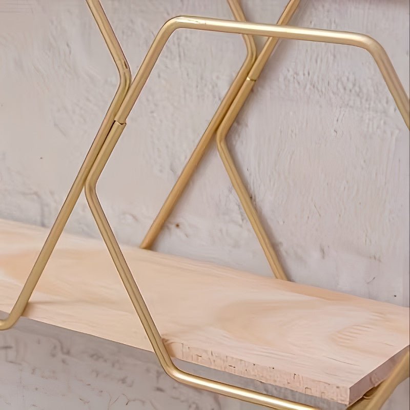 Double Layer Nordic Hexagon Wall Shelf - Homazing