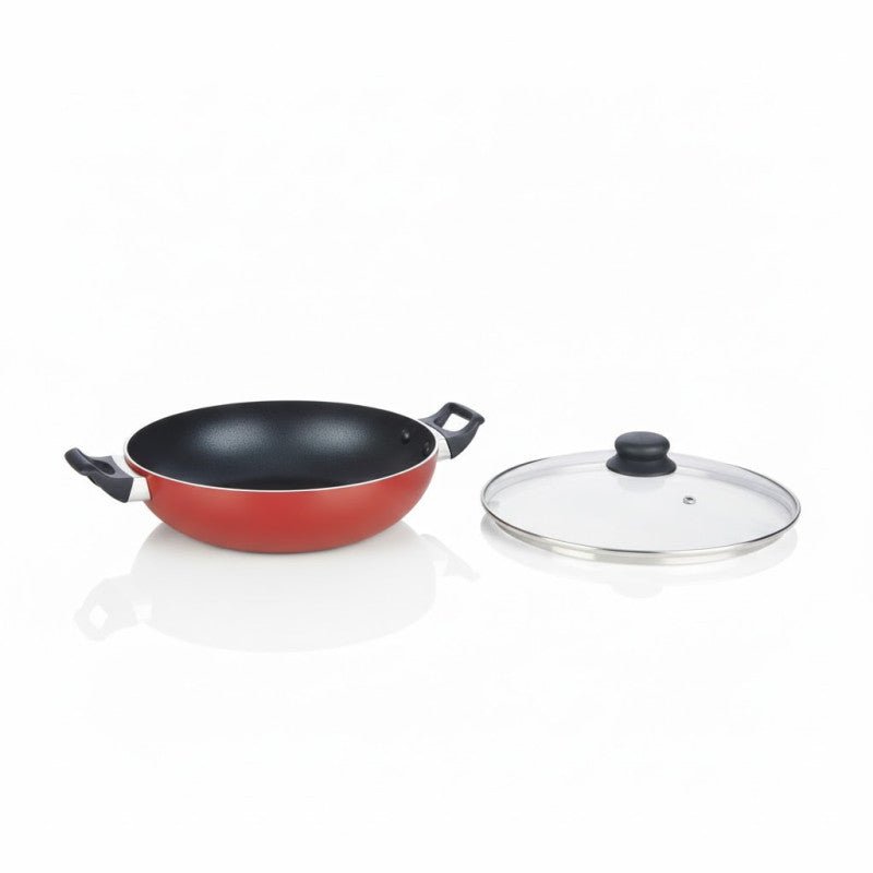 Elegant Prima Wok/Karahi with Glass Lid - Homazing