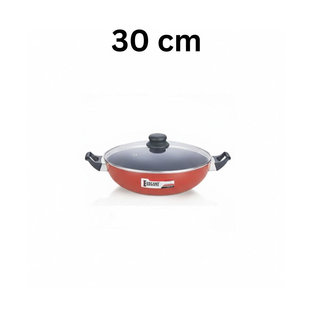 Elegant Prima Wok/Karahi with Glass Lid - Homazing