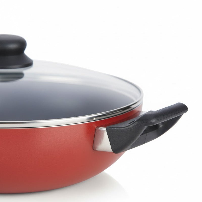 Elegant Prima Wok/Karahi with Glass Lid - Homazing