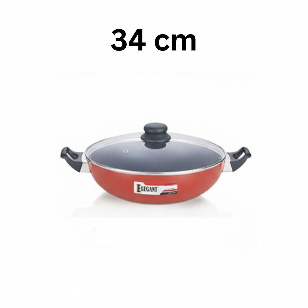 Elegant Prima Wok/Karahi with Glass Lid - Homazing