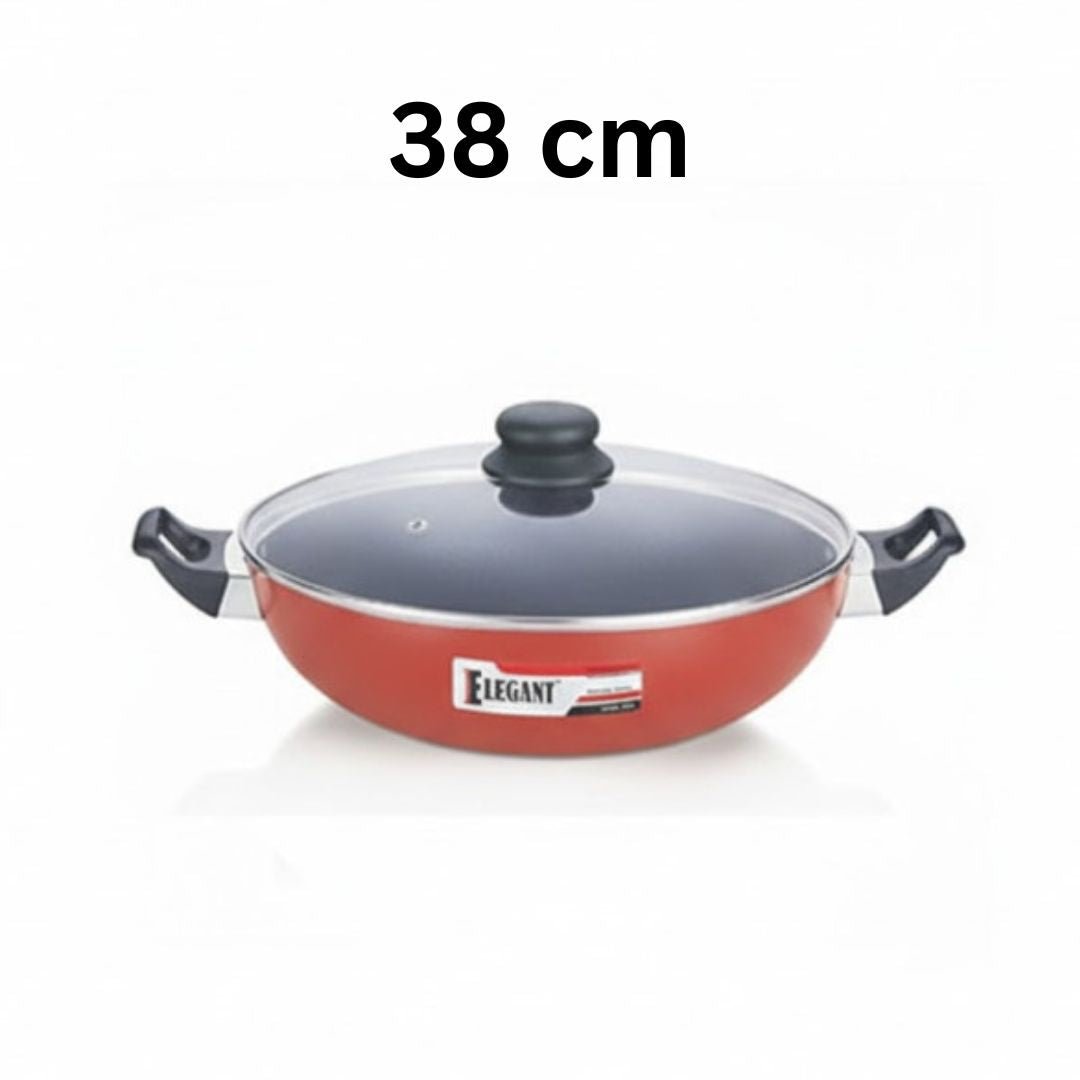 Elegant Prima Wok/Karahi with Glass Lid - Homazing