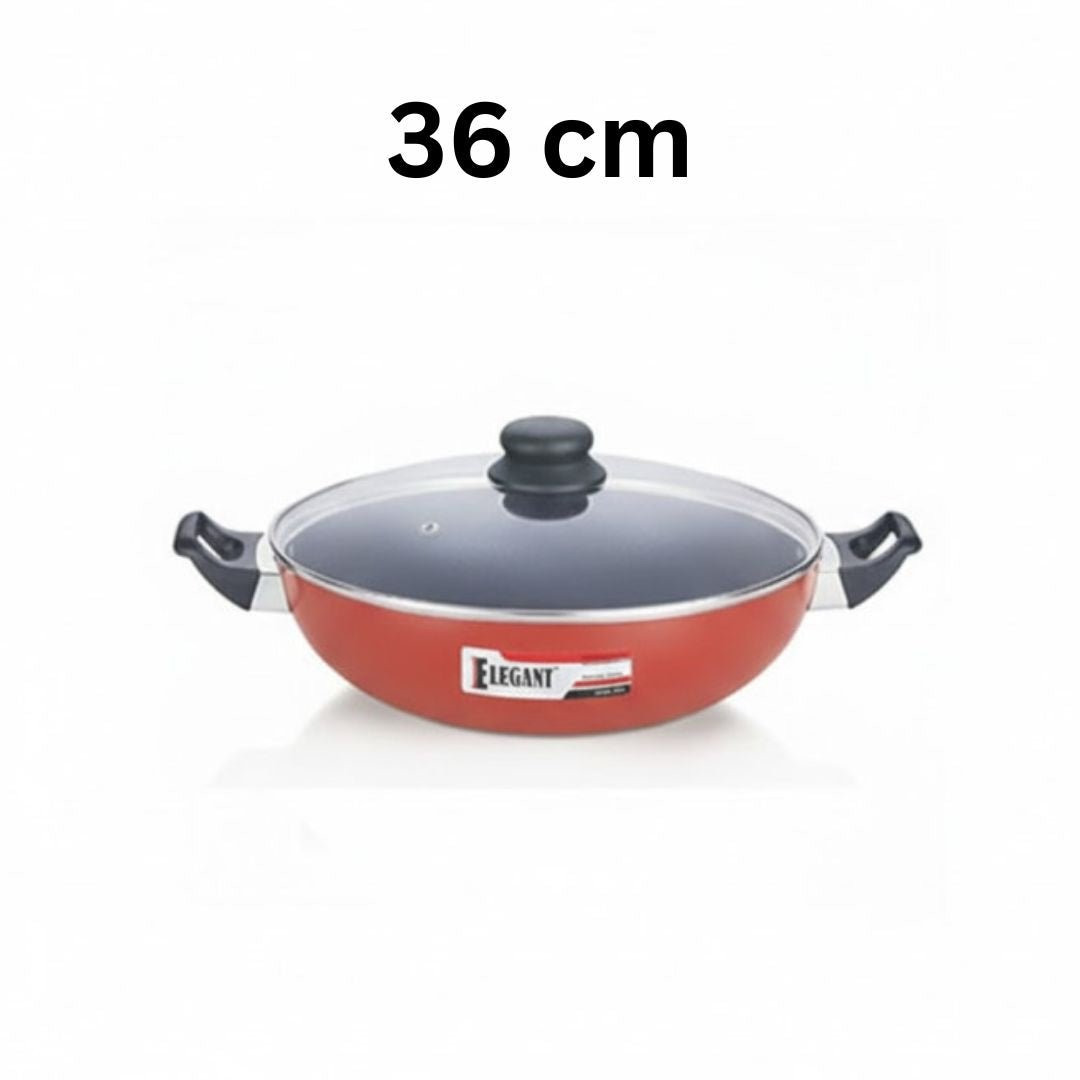 Elegant Prima Wok/Karahi with Glass Lid - Homazing