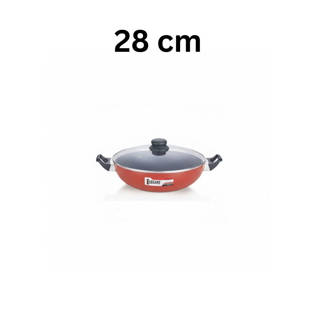 Elegant Prima Wok/Karahi with Glass Lid - Homazing