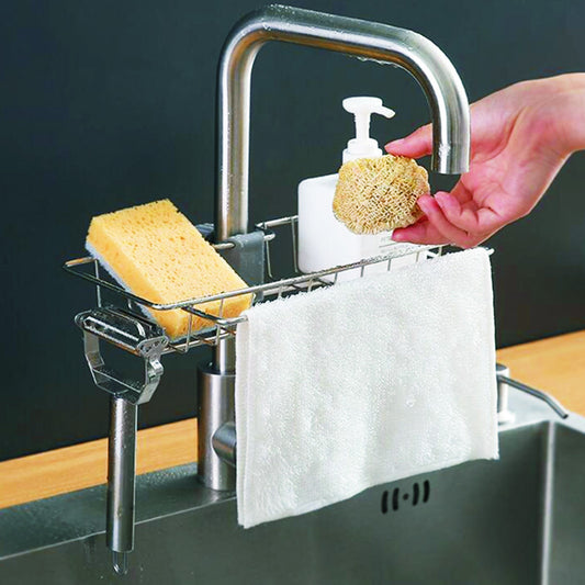 Sink Faucet Storage Rack Stainless Steel