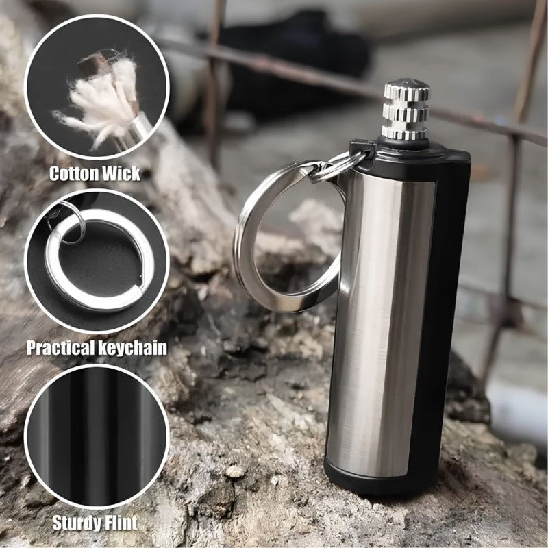 Fire Starter Flint Match Lighter Survival Camping Keychain - Homazing