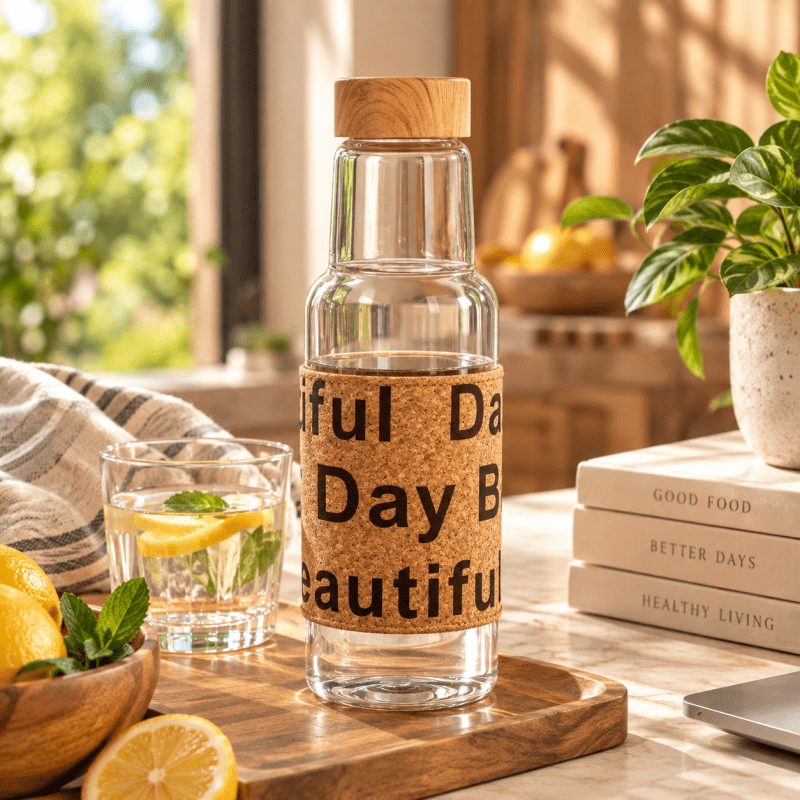 Glass Bottle 500ml Reusable Water & Beverage Storage Bottle - Homazing